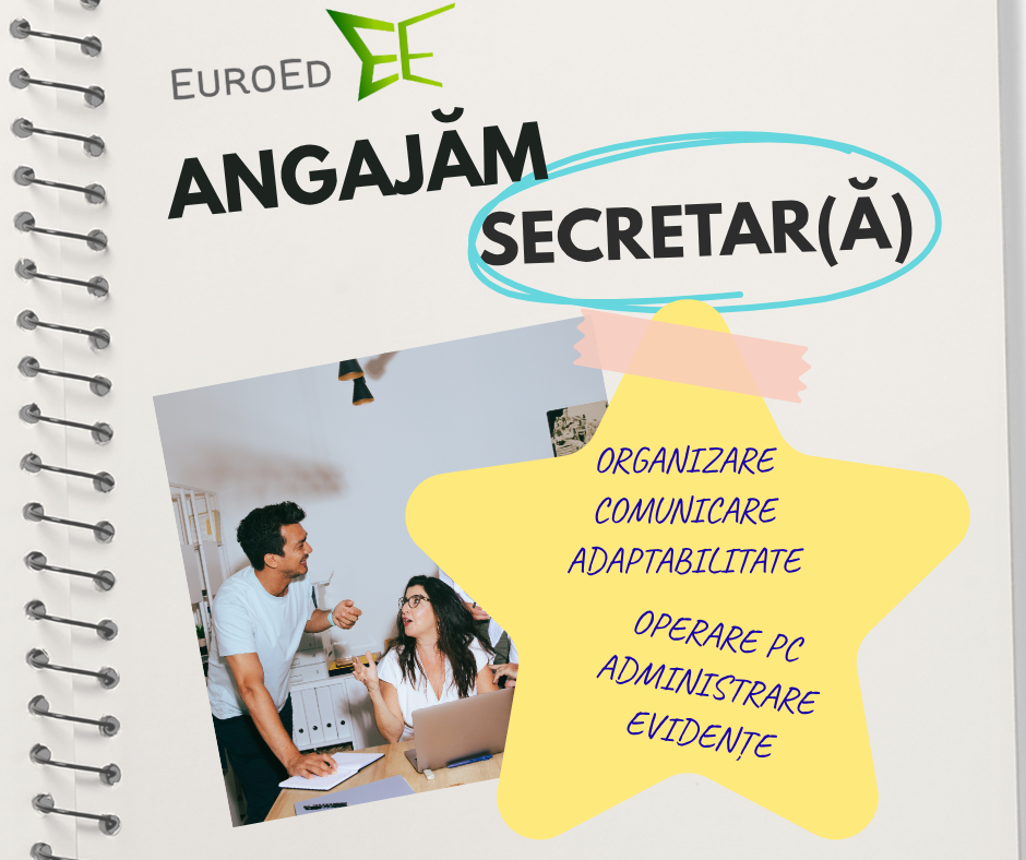 ANGAJĂM SECRETAR(Ă)